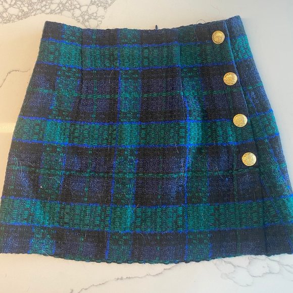 Zara Small Plaid Skirt - Picture 1 of 6